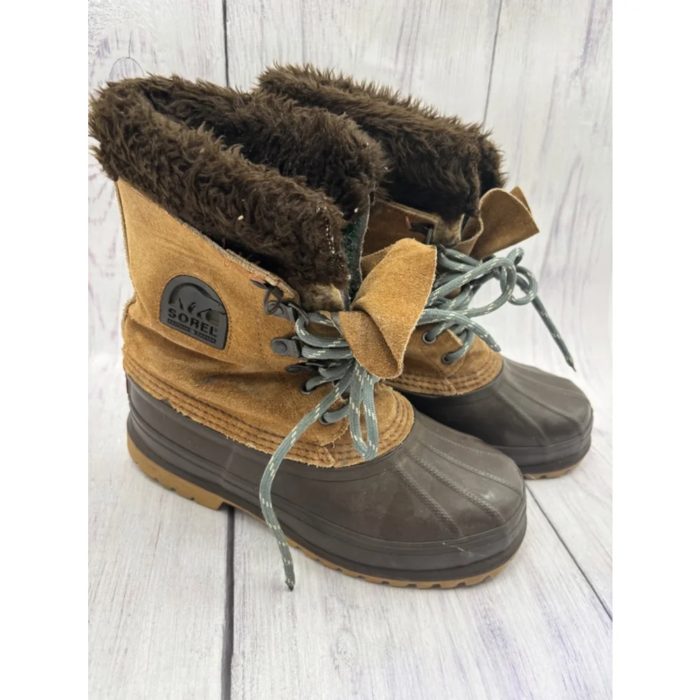 Vintage Kaufman Sorel Boots, Tan & Brown size 8.5?